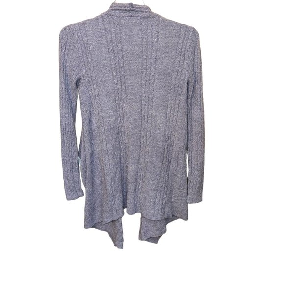 Barefoot Dreams Bamboo Chic Lite Lavender Tapered‎ Open Front Cardigan Size S/M - Picture 7 of 7